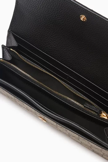 GG Marmont Continental Wallet in GG Supreme Canvas & Leather