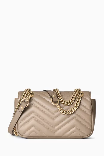Small GG Marmont Shoulder Bag in Matelassé Leather