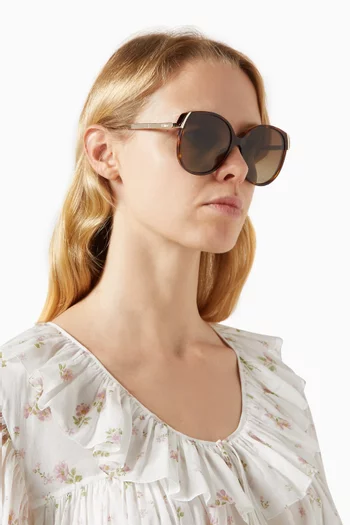 Square Sunglasses in Acetate & Metal