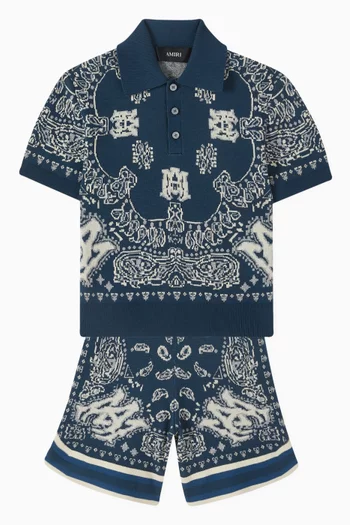 Bandana Printed Shorts in Cotton