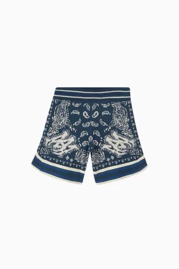Bandana Printed Shorts in Cotton