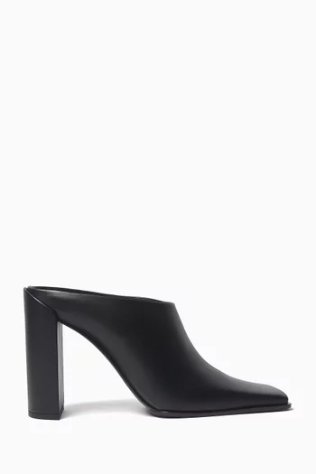 Square Toe 90 Mules in Leather