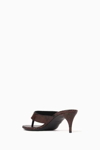 Infradito 55 Thong Mules in Elaphe Leather