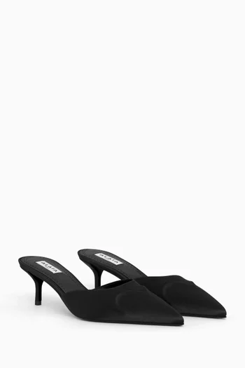 Le Cœur 3D Mules in Satin