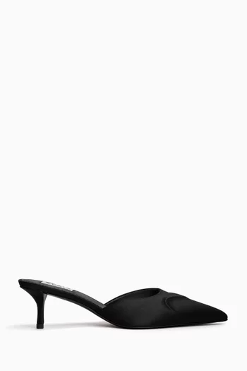 Le Cœur 3D Mules in Satin