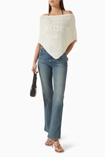 x Bella Hadid Western Crochet Poncho