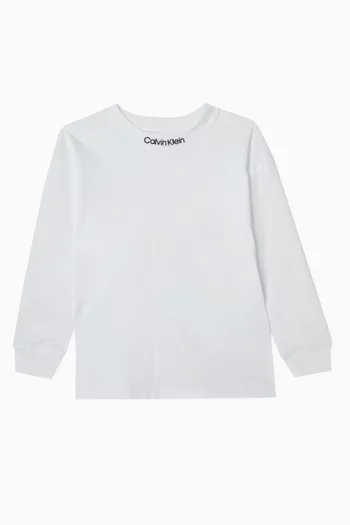 Logo Collar T-shirt in Cotton Jersey