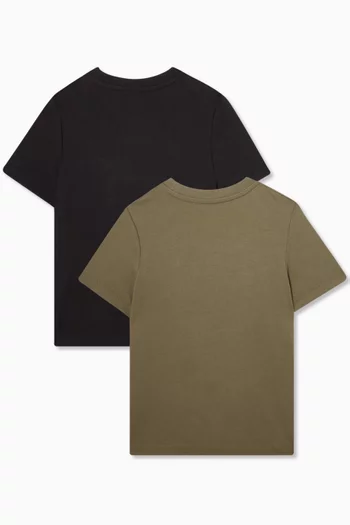 Embroidered Logo T-shirt, Set of 2