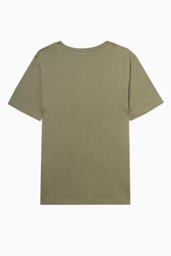 Crest Logo Pocket T-shirt in Cotton Jersey
