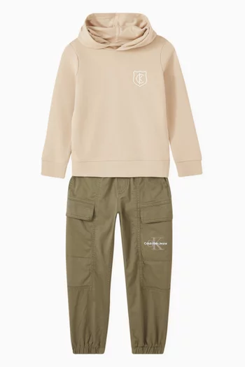 Logo Hoodie in Cotton Terry