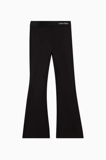Logo Tape Flared Pants