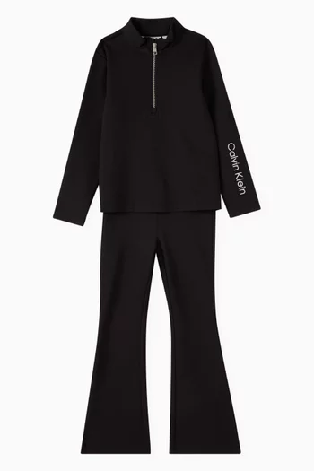 Half Zip Sweatshirt in Viscose Stretch Blend