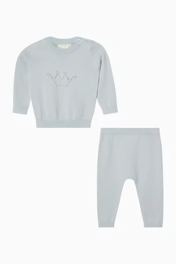 طقم بيجاما قطن وكشمير، قطعتان 