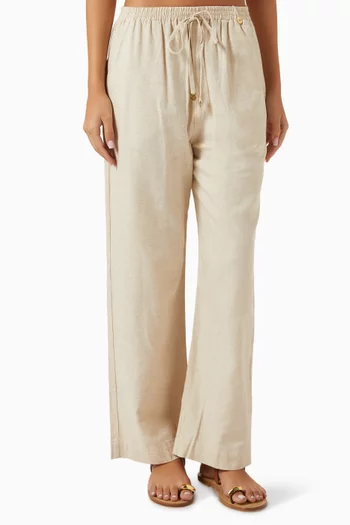 Aora Straight-leg Pants in Cotton Blend