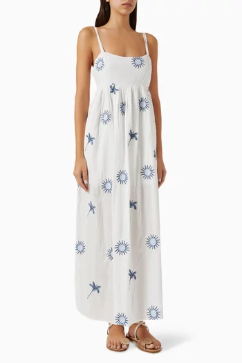 Dowsal Printed Dress in Cotton
