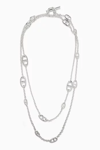 Unused Farandole Long Necklace in Sterling Silver