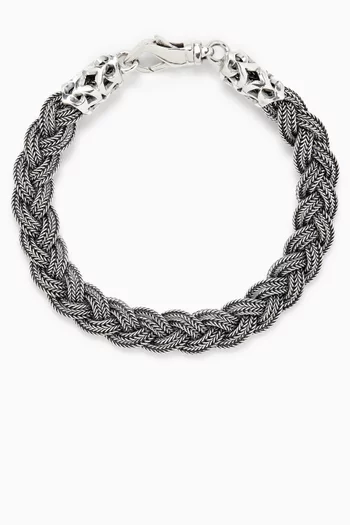 Small Braided Bracelet in Sterling Silver