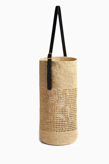 Billie Bucket Bag in Raffia