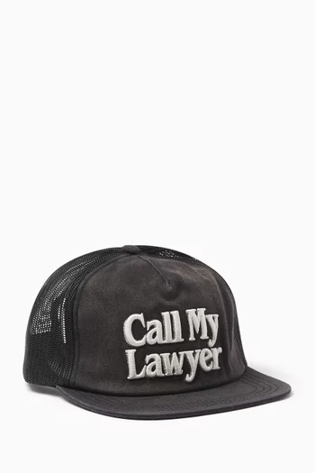 كاب تراكر بتطريز Call My Lawyer دينم وقماش شبكي