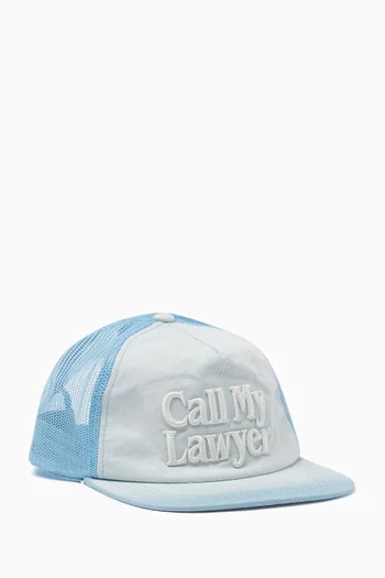 كاب تراكر بتطريز Call My Lawyer دينم وقماش شبكي
