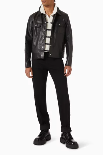 Trucker Jacket in Leather