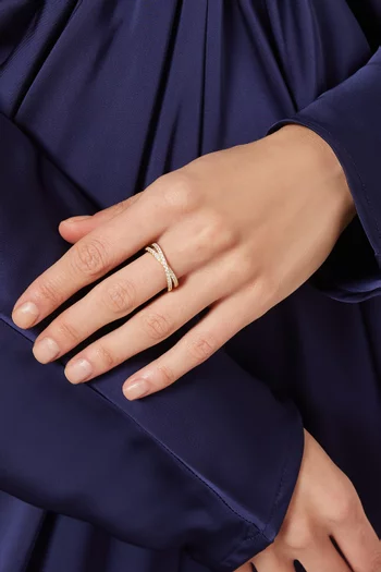 Staci Double Pave Ring in 18kt Gold Vermeil