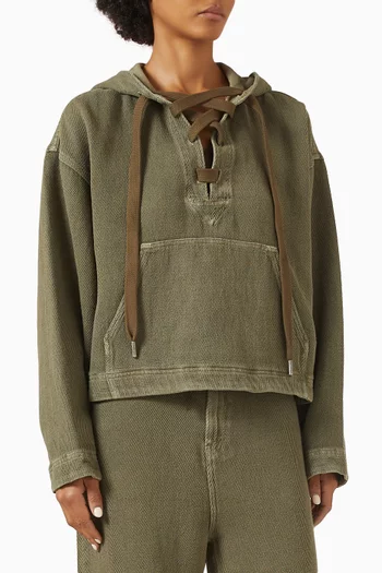 Ofelia Boxy Hoodie in Denim