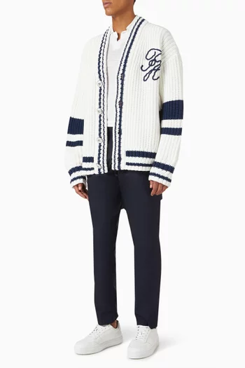The Runway Collection Back Logo Cardigan in Cotton-knit