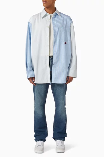 The Runway Collection Oversized Striped Shirt in Cotton