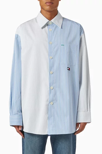 The Runway Collection Oversized Striped Shirt in Cotton