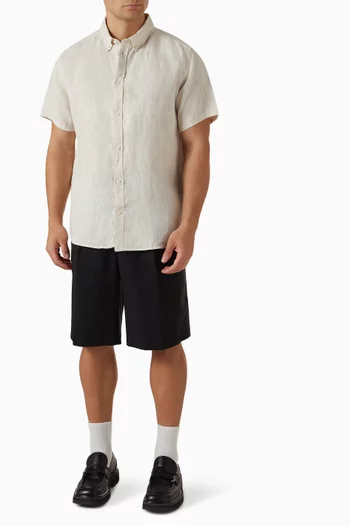 Randall Pleated Shorts in Cotton-twill