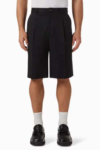Randall Pleated Shorts in Cotton-twill