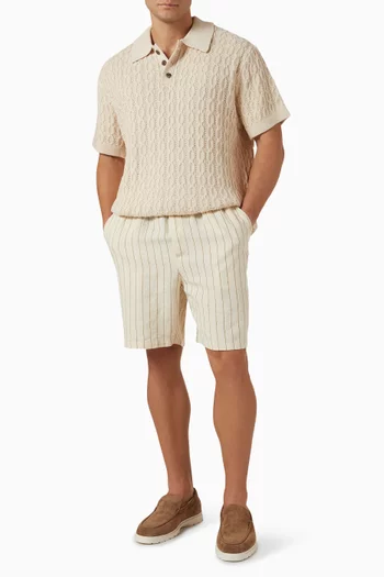 Otto Striped Shorts in Linen-blend