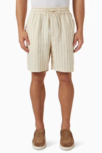 Otto Striped Shorts in Linen-blend