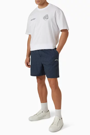 Stan Stripe Swim Shorts in Seersucker