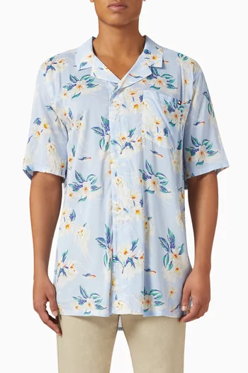 Print Bowling Shirt in Modal Blend