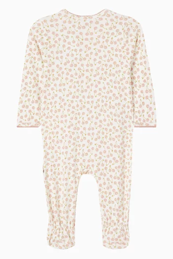Golco Cherry-print Pyjama in Organic Cotton