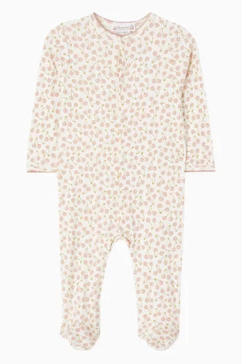Golco Cherry-print Pyjama in Organic Cotton