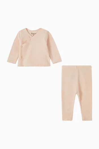 Julia Crossover Co-ord Set in Terry Cloth