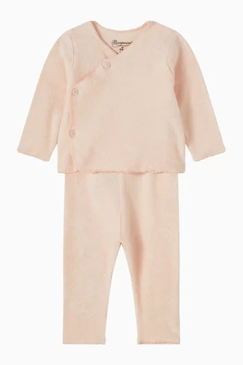Julia Crossover Co-ord Set in Terry Cloth
