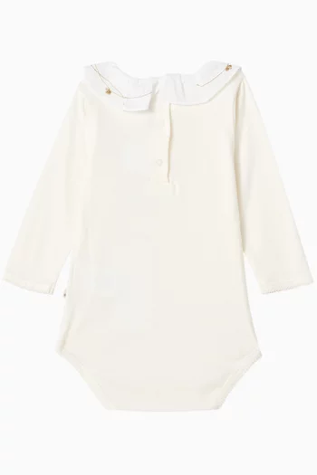 Collared Bodysuit in Organic Cotton
