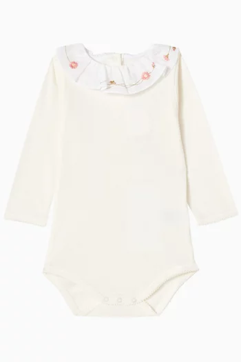 Collared Bodysuit in Organic Cotton