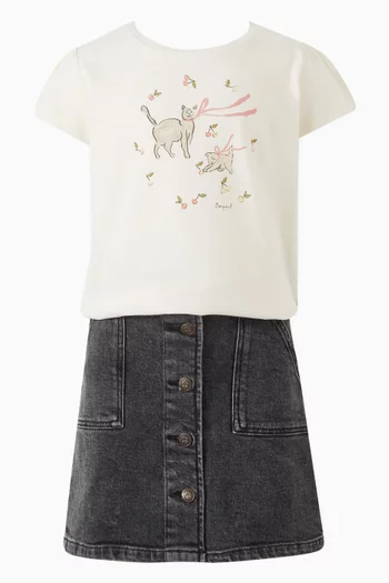 Dexie Skirt in Denim
