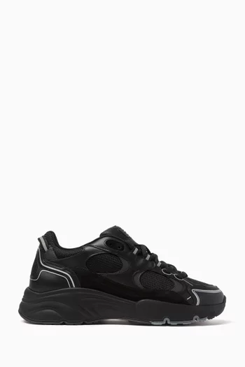Pulse Sneakers in Leather & Nylon