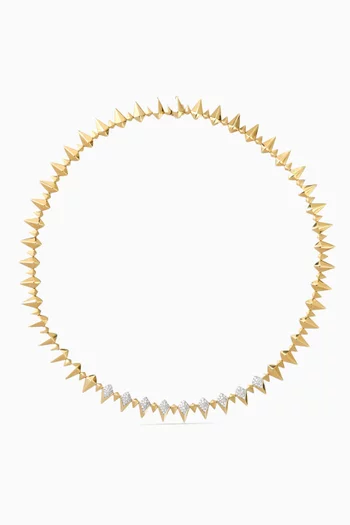 Shark Diamond Necklace in 14kt Gold