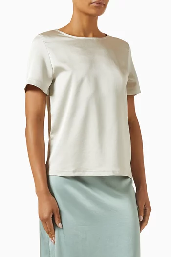 Gilbert Top in Satin & Jersey