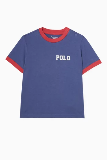 Logo Ringer T-shirt in Cotton Jersey