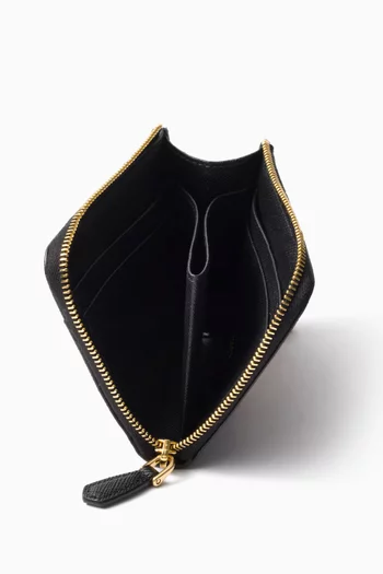 Small Chain Wallet in Saffiano Leather
