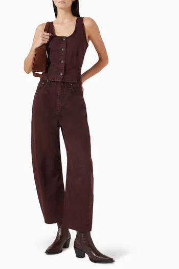 Charlie Barrel-leg High-rise Jeans in Denim