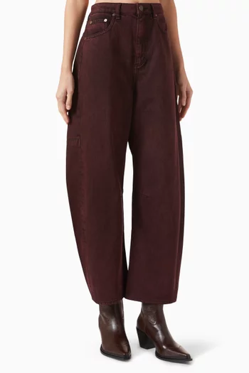 Charlie Barrel-leg High-rise Jeans in Denim